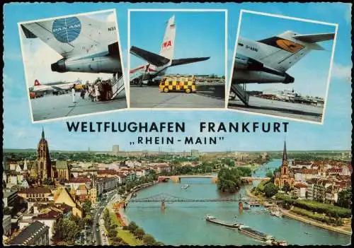 Frankfurt am Main WELTFLUGHAFEN Flughafen Airport  Mehrbildkarte  1967