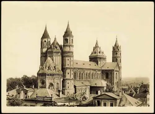 Ansichtskarte Worms DER DOM WORMS von Südwesten 1955