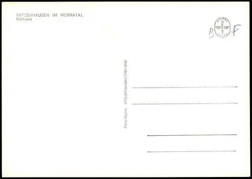 Ansichtskarte Witzenhausen Partie am Rathaus 1960