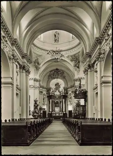 Ansichtskarte Fulda Fuldaer Dom St. Salvator Hauptschiff mit Hochaltar 1960