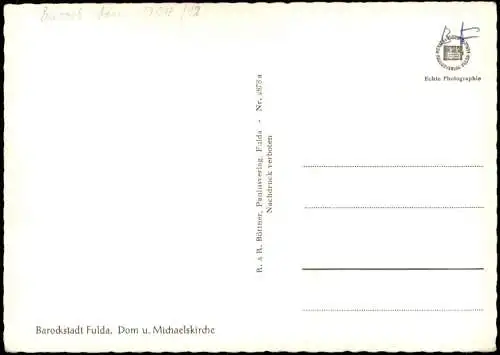 Ansichtskarte Fulda Dom St. Salvator und Michaelskirche 1964