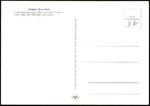 Fulda Fuldaer Domschatz Frühmittelalterlicher Abtsstab. Der Tradition nach Stab des Heiligen Bonifatius. 1960