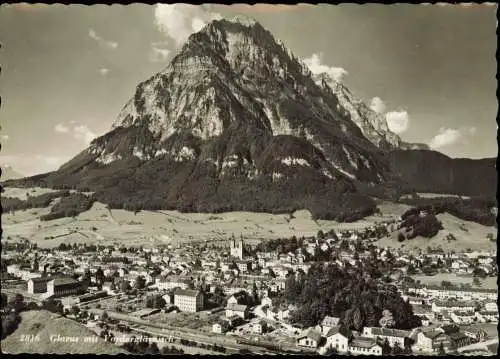 Glarus Glaris | Glarona Claruna Panorama-Ansicht Glarus mit Vorderglämisch 1955