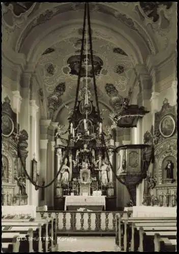 Ansichtskarte Glashütten (Taunus) Kirche Innenansicht, Koralpe 1960