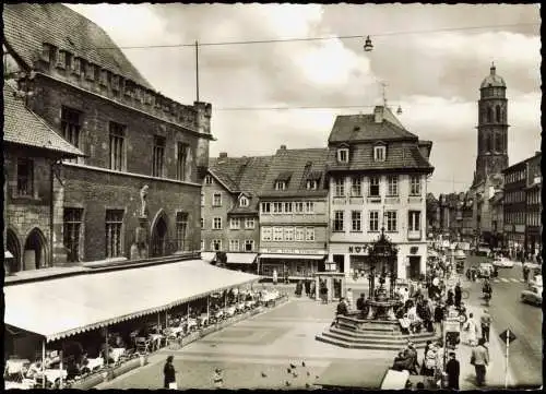 Ansichtskarte Göttingen MARKTPLATZ MIT GÄNSELIESEL-BRUNNEN 1960