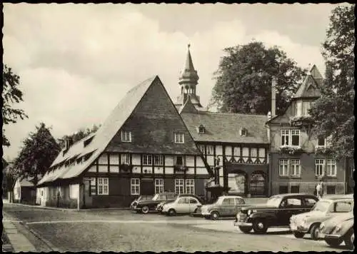 Ansichtskarte Goslar Partie am Frankenbergerplan, Autos div. Modelle 1950