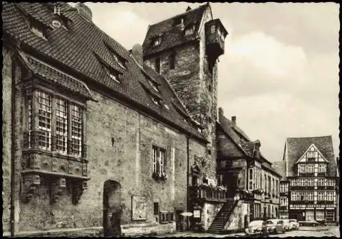 Ansichtskarte Bad Gandersheim Strassen Partie am Rathaus 1950