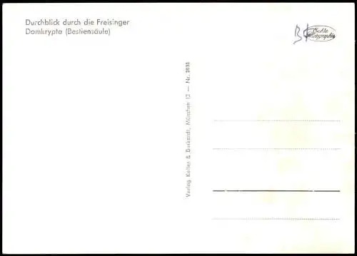 Ansichtskarte Freising Dom Domkrypta (Bestiensäule) 1960