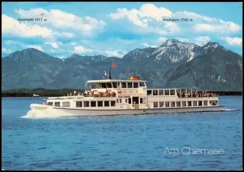 Ansichtskarte  Schiffsfoto-AK Schiff Chiemsee-Motorschiff „Edeltraud" 1995