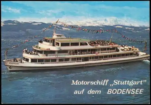 Fahrgastschiff Motorschiff "Stuttgart" der DB Friedrichshafen am Bodensee 1982