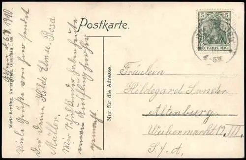 Ansichtskarte Rochsburg-Lunzenau Gasthof. Forsthaus. Rittergut Schloß 1910