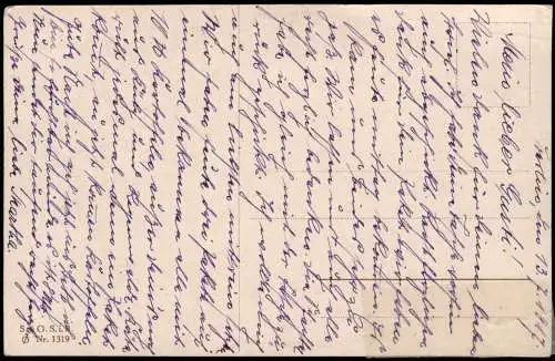 Ansichtskarte  Kinder Künstlerkarte Junge und Hund lesen Buch 1917