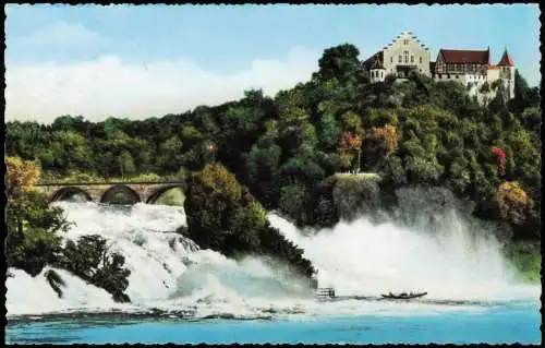 Ansichtskarte Laufen-Uhwiesen Schloss Laufen Colorfotokarte 1961