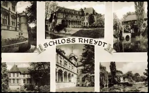 Ansichtskarte Rheydt-Mönchengladbach Schloß Mehrbildkarte 1961