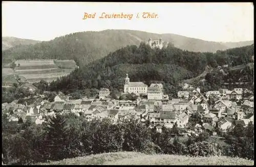 Ansichtskarte Leutenberg Blick auf die Stadt 1918