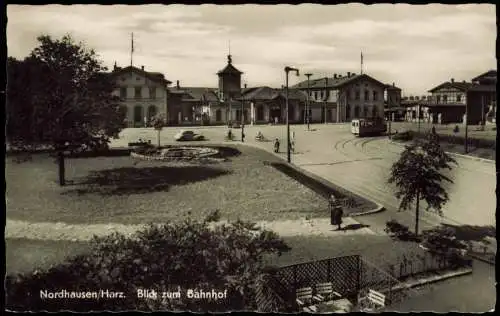 Ansichtskarte Nordhausen Blick zum Bahnhof 1960