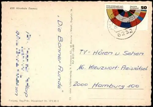 Altenhain (Taunus) Luftaufnahme Luftbild Ortsansicht vom Flugzeug aus 1980