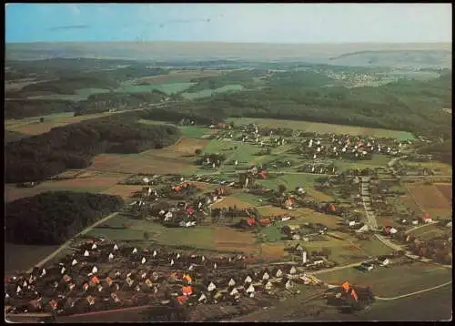 Ansichtskarte Detmold Luftbild Detmold-DIESTELBRUCH v. Flugzeug aus 1976