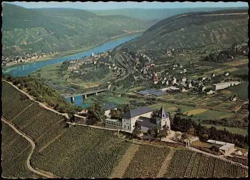 Ansichtskarte Bullay Luftbild Luftaufnahme mit der Marienburg 1970