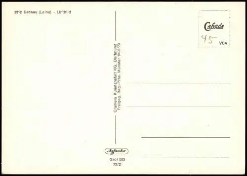 Gronau (Leine) Luftbild Luftaufnahme Ortsansicht v. Flugzeug aus 1973