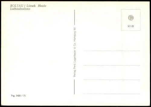 Ansichtskarte Soltau Luftbild Luftaufnahme Ortsansicht v. Flugzeug aus 1980