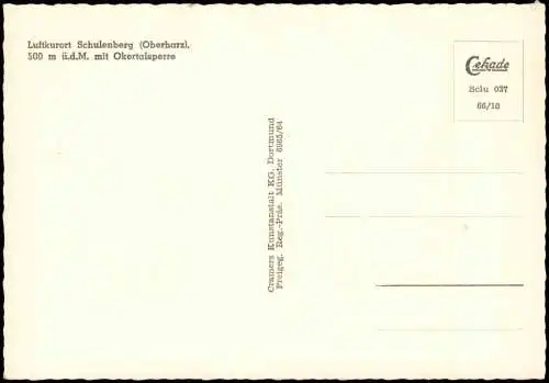 Oker-Goslar Schulenberg (Oberharz) Okertalsperre v. Flugzeug aus 1966