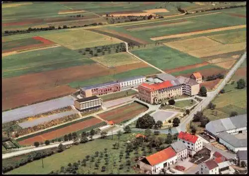 Biesdorf (Eifel) Luftaufnahme St. Josef Gymnasium vom Flugzeug aus 1970