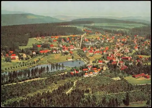 Hahnenklee-Bockswiese-Goslar Luftaufnahme Ortsansicht v. Flugzeug aus 1964