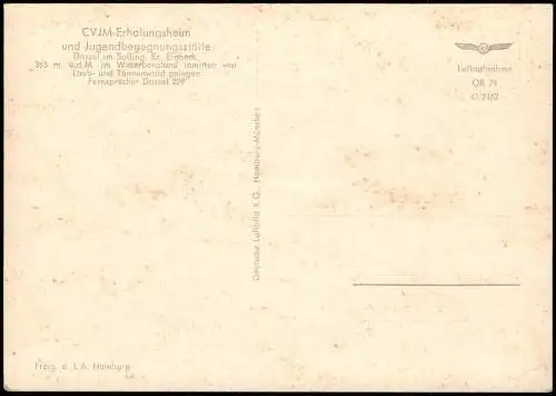 Dassel CVJM-Erholungsheim und Jugendbegegnungsstätte Luftaufnahme 1961