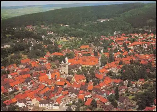 Ansichtskarte Bad Gandersheim Luftbild Ortsansicht v. Flugzeug aus 1983
