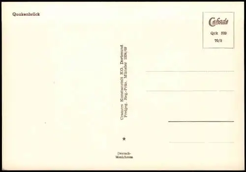 Ansichtskarte Quakenbrück Luftaufnahme Gesamtansicht v. Flugzeug aus 1970