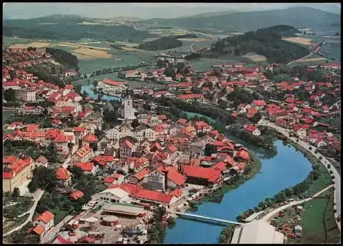 Ansichtskarte Regen Luftaufnahme Luftbild Ortsansicht v. Flugzeug aus 1965