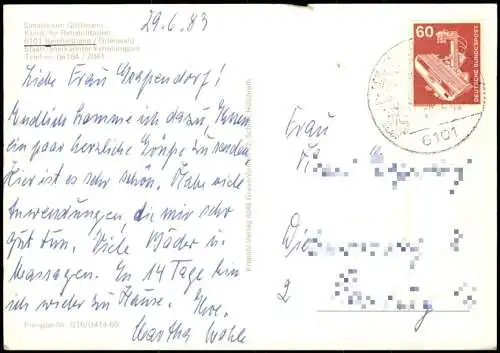 Reichelsheim Luftbild Luftaufnahme Ortsansicht v. Flugzeug aus 1983