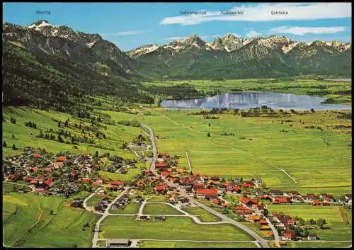 Buching-Halblech Luftbild Luftaufnahme Ortsansicht v. Flugzeug aus 1980