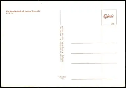 Neuharlingersiel Luftbild Luftaufnahme Nordseeküstenbad Neuharlingersiel 1976