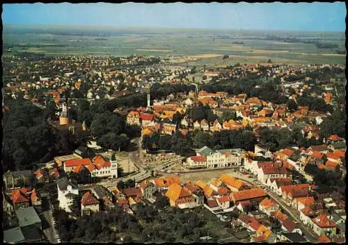 Ansichtskarte Jever Luftbild Luftaufnahme Ortsansicht v. Flugzeug aus 1970