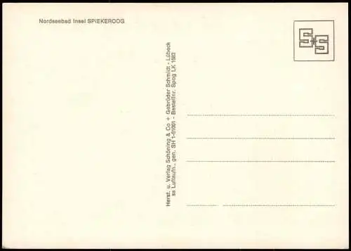Spiekeroog Luftaufnahme Nordseeinsel Ortsansicht v. Flugzeug aus 1975