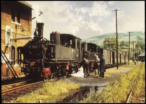 Steinbach-Jöhstadt (Erzgebirge) Bahnhof Preßnitztalbahn 750mm Spurweite 1999