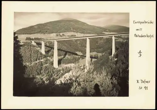 Ansichtskarte Innsbruck Europabrücke mit Patscherkofel 1970