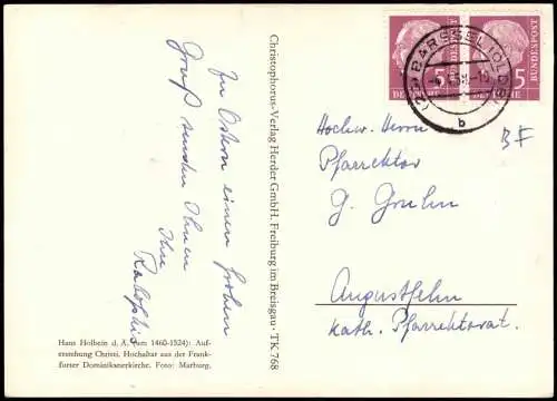 Holbein Auferstehung Christi Hochaltar Frankfurter Dominikanerkirche 1958
