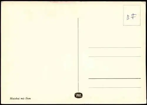 Ansichtskarte Frankfurt am Main Stadt-Ansicht, Partie am Main 1955