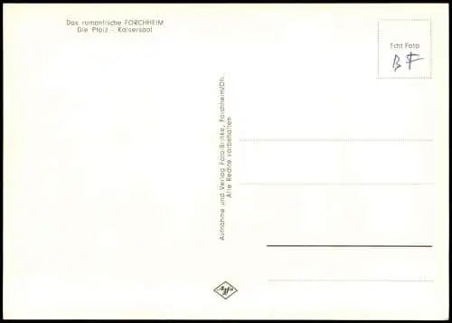 Ansichtskarte Forchheim (Oberfranken) Die Pfaiz Kaisersaal 1960