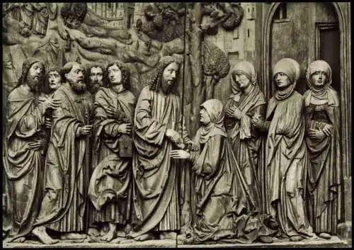 Forchheim Oberfranken  Martinskirche Abschied Christi von Maria Holzrelief 1960