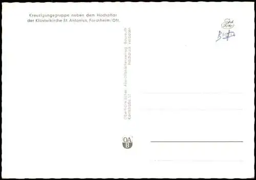 Forchheim Oberfranken Kreuzigungsgruppe  Hochaltar  Antonius 1960