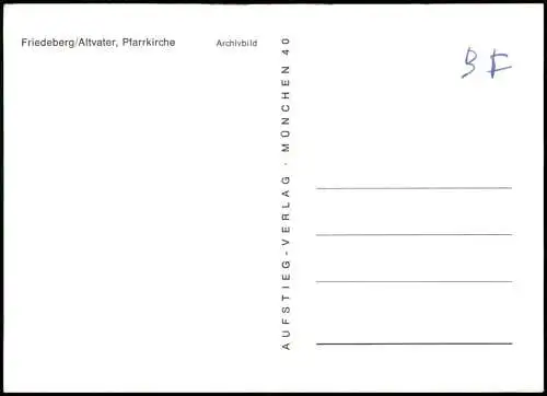 Postcard Friedeberg Altvater Žulová Frýdberk Pfarrkirche 1963