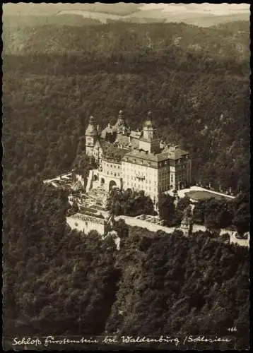 Waldenburg (Schlesien) Wałbrzych Luftbild Schloß Fürstenstein 1930