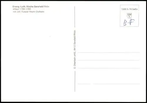 Gersfeld (Rhön) Evang.-Luth. Kirche Gersfeld/Rhön Innenansicht Orgel 1960