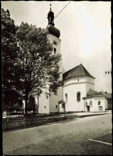 Ansichtskarte Grafenau (Niederbayern) Partie an der Stadtpfarrkirche 1960