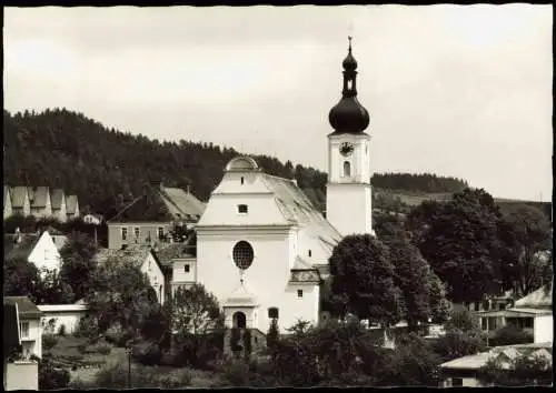 Ansichtskarte Grafenau (Niederbayern) Blick zur Kirche Stadtpfarrkirche 1960
