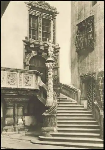 Ansichtskarte Görlitz Zgorzelec Görlitz, Rathaus Freltreppe 1974